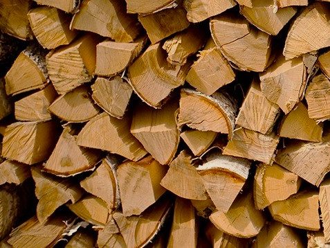 Stack of kiln dried logs