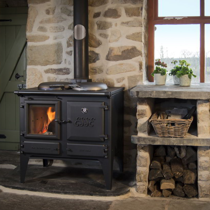 Solid fuel cooker Solid Fuel Range Cooker in UK kitchen
